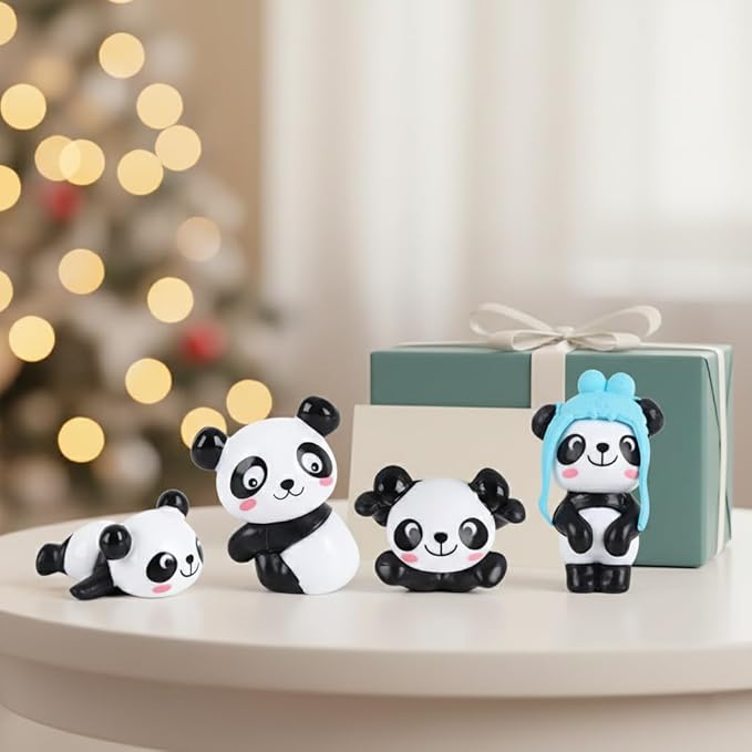 Resin Panda Valentine Decoration (Pack of 4)