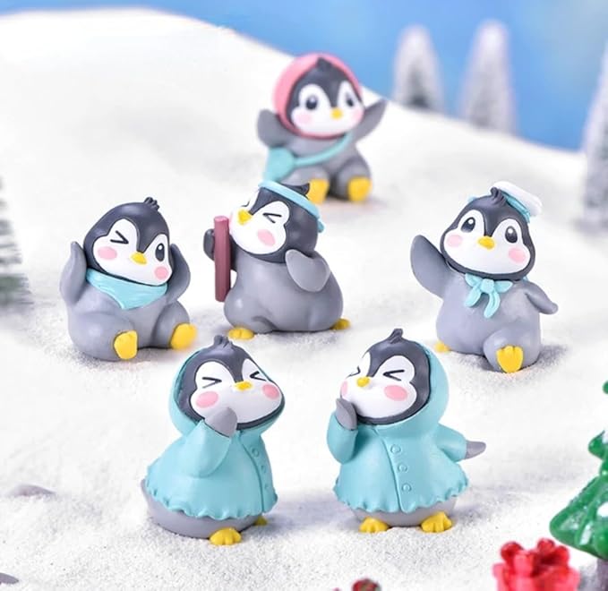 Cute Penguin Miniature (Pack Of 6)