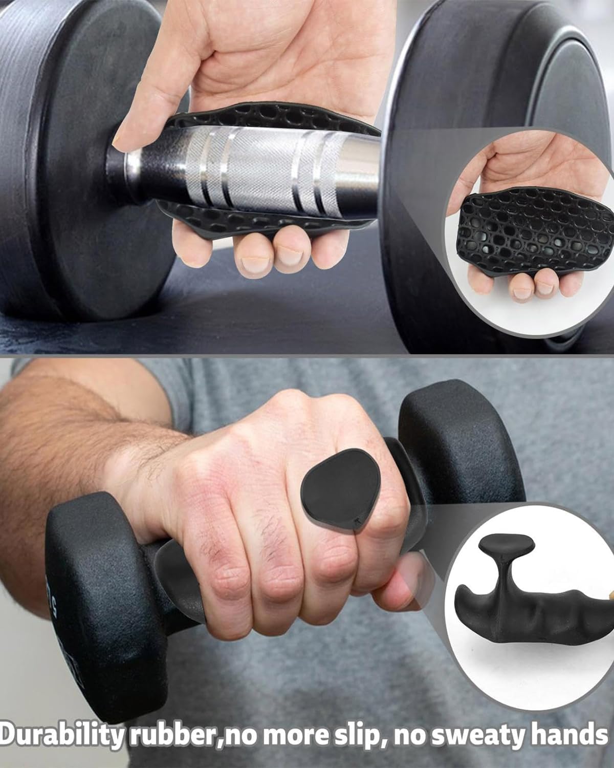 Rubber Fingerless Gym Grips