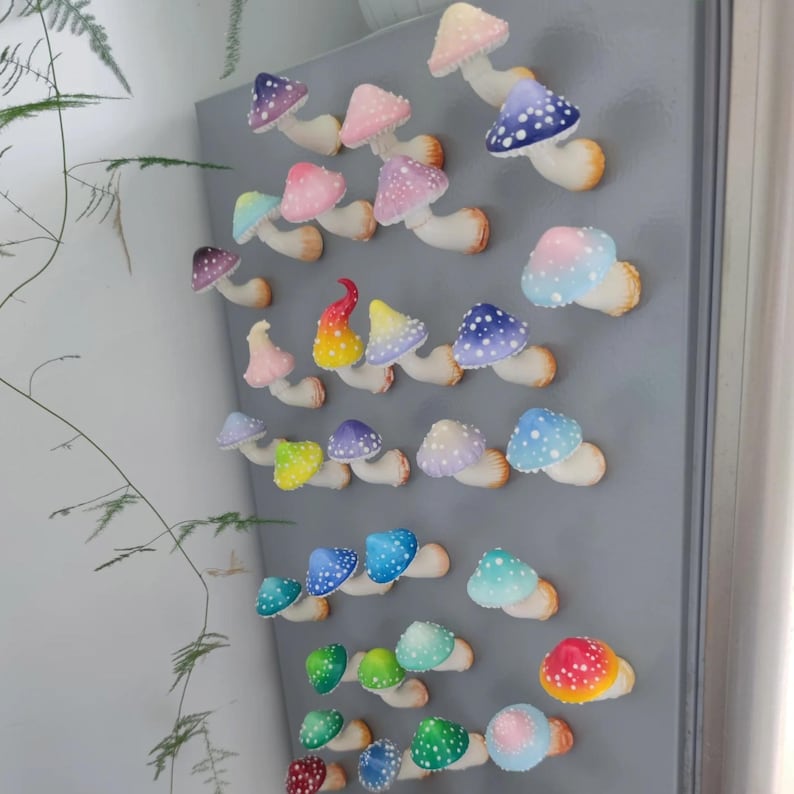 Creative Clay Handcrafts Mushroom Magnets (set of 6)