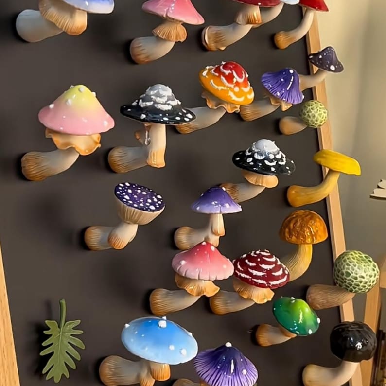 Creative Clay Handcrafts Mushroom Magnets (set of 6)